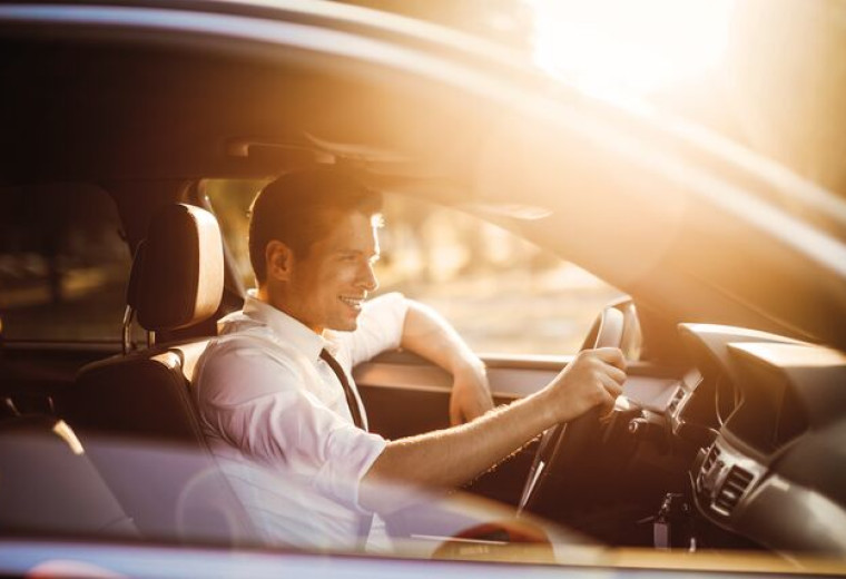 Small Man driving car 1