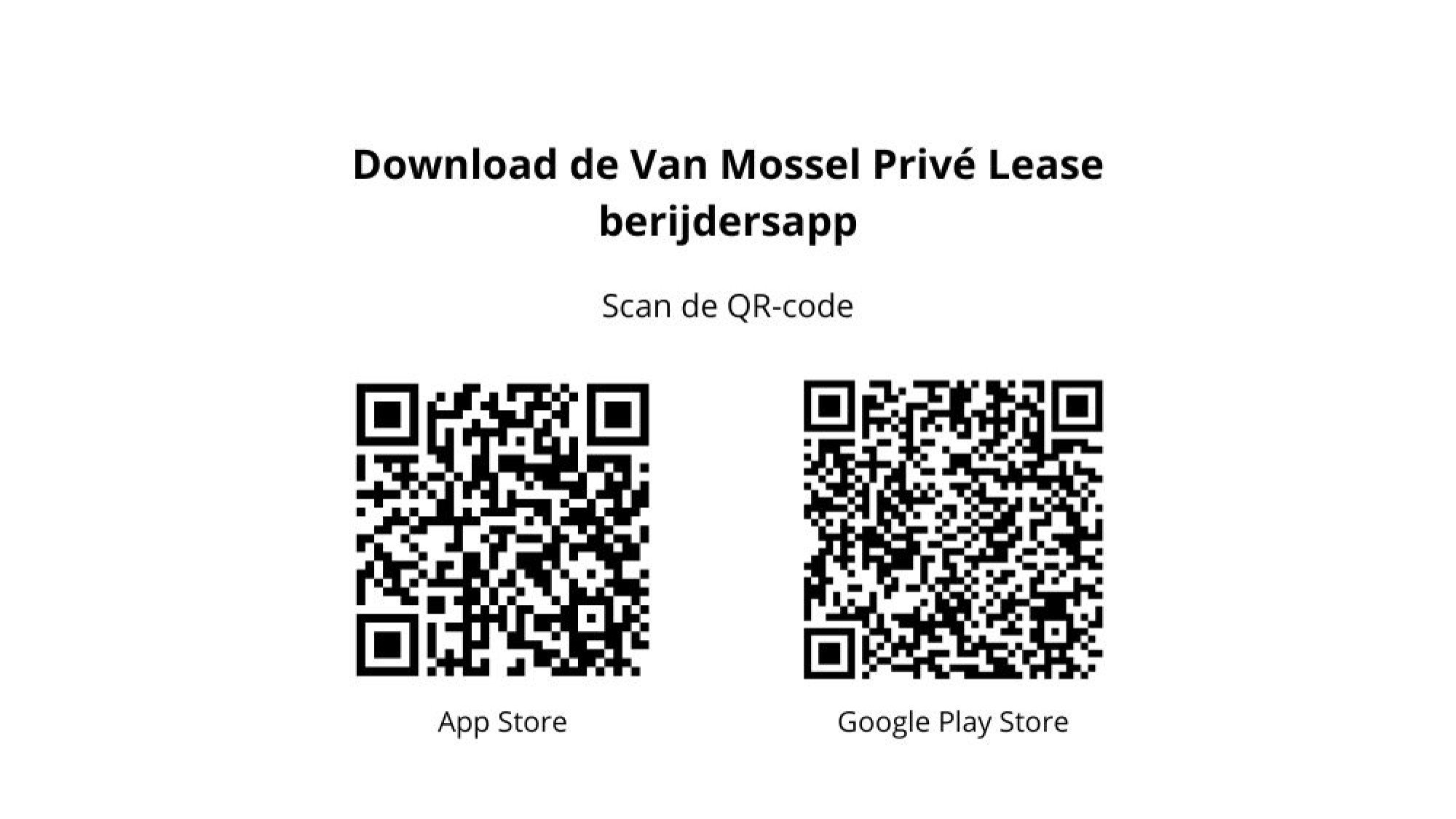 Van Mossel Prive Lease berijdersapp